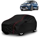 AYSHU All-Weather Resistant Car Cover Compatible with Maruti Suzuki Ignis | Triple-Stitched Mirror &amp; Antenna Pockets with Elastic Bottom Hem &amp; Buckle Strap | Dustproof, UV Protection