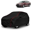 AYSHU All-Weather Resistant Car Cover Compatible with Honda City I-Dtec | Triple-Stitched Mirror &amp; Antenna Pockets with Elastic Bottom Hem &amp; Buckle Strap | Dustproof, UV Protection