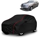 AYSHU All-Weather Resistant Car Cover Compatible with Mercedes Benz E Class E240 | Triple-Stitched Mirror &amp; Antenna Pockets with Elastic Bottom Hem &amp; Buckle Strap | Dustproof, UV Protection