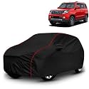 AYSHU All-Weather Resistant Car Cover Compatible with Mahindra TUV300 | Triple-Stitched Mirror &amp; Antenna Pockets with Elastic Bottom Hem &amp; Buckle Strap | Dustproof, UV Protection