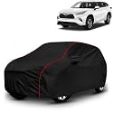 AYSHU All-Weather Resistant Car Cover Compatible with Toyota Highlander | Triple-Stitched Mirror &amp; Antenna Pockets with Elastic Bottom Hem &amp; Buckle Strap | Dustproof, UV Protection