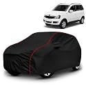 AYSHU All-Weather Resistant Car Cover Compatible with Mahindra Quanto | Triple-Stitched Mirror &amp; Antenna Pockets with Elastic Bottom Hem &amp; Buckle Strap | Dustproof, UV Protection