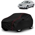 AYSHU All-Weather Resistant Car Cover Compatible with Toyota Corolla Old | Triple-Stitched Mirror &amp; Antenna Pockets with Elastic Bottom Hem &amp; Buckle Strap | Dustproof, UV Protection