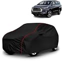 AYSHU All-Weather Resistant Car Cover Compatible with Toyota Innova Crysta | Triple-Stitched Mirror &amp; Antenna Pockets with Elastic Bottom Hem &amp; Buckle Strap | Dustproof, UV Protection