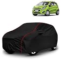 AYSHU All-Weather Resistant Car Cover Compatible with Chevrolet Beat | Triple-Stitched Mirror &amp; Antenna Pockets with Elastic Bottom Hem &amp; Buckle Strap | Dustproof, UV Protection