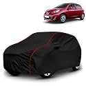 AYSHU All-Weather Resistant Car Cover Compatible with Nissan Micra | Triple-Stitched Mirror &amp; Antenna Pockets with Elastic Bottom Hem &amp; Buckle Strap | Dustproof, UV Protection