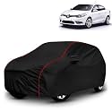 AYSHU All-Weather Resistant Car Cover Compatible with Renault Fluence (2014-2017) | Triple-Stitched Mirror &amp; Antenna Pockets with Elastic Bottom Hem &amp; Buckle Strap | Dustproof, UV Protection