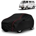 AYSHU All-Weather Resistant Car Cover Compatible with Maruti Suzuki Omni | Triple-Stitched Mirror &amp; Antenna Pockets with Elastic Bottom Hem &amp; Buckle Strap | Dustproof, UV Protection