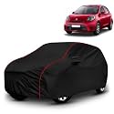AYSHU All-Weather Resistant Car Cover Compatible with Nissan Micra Active | Triple-Stitched Mirror &amp; Antenna Pockets with Elastic Bottom Hem &amp; Buckle Strap | Dustproof, UV Protection