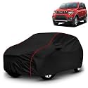 AYSHU All-Weather Resistant Car Cover Compatible with Mahindra NuvoSport | Triple-Stitched Mirror &amp; Antenna Pockets with Elastic Bottom Hem &amp; Buckle Strap | Dustproof, UV Protection