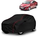 AYSHU All-Weather Resistant Car Cover Compatible with Toyota Yaris | Triple-Stitched Mirror &amp; Antenna Pockets with Elastic Bottom Hem &amp; Buckle Strap | Dustproof, UV Protection