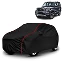 AYSHU All-Weather Resistant Car Cover Compatible with Mahindra Scorpio Classic | Triple-Stitched Mirror &amp; Antenna Pockets with Elastic Bottom Hem &amp; Buckle Strap | Dustproof, UV Protection