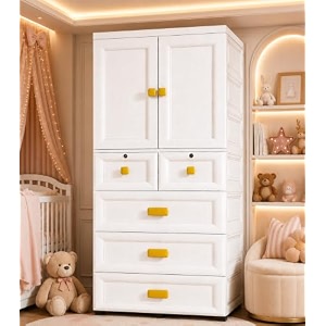 aysis premium modular wardrobe for bedroom kids room and home  spacious clothes storage cabinet with drawers and shelves  modern stylish design heavy duty multiuse organizer -ms18942