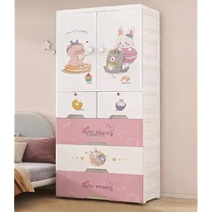 aysis premium modular wardrobe for bedroom kids room and home  spacious clothes storage cabinet with drawers and shelves  modern stylish design heavy duty multiuse organizer -sj6525-sweet-treats