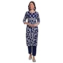 Ayukta Women39s Rayon Printed Straight Kurta