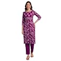 Ayukta Women39s Rayon Printed Straight Kurta