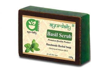 Ayurdaily Handmade Basil Scrub Soap