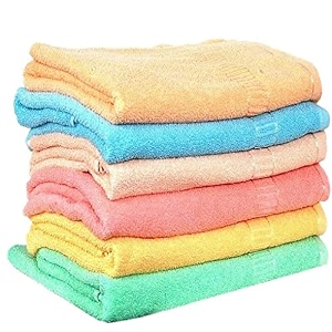 ayus cotton hand towel 450 gsm multicolour ultra soft and super absorbent set of 6