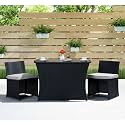 Ayushi Craft Bar Sets 2 Chairs and 1 Table Set Furniture for Living Room | Outdoor | Balcony | Patio Home Graden | UV Protection | Bar Table Set | Color - Black