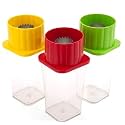 Corn Slicer Corn Peeler Corn Cutter Corn Chopper Corn Seeds Remover Corn Stripper Kernels Remover with Stainless Steel Blades Manual Kitchen Tools Multicolor (Large)