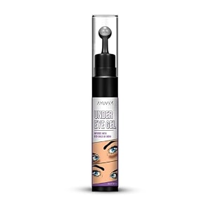 ayuvya under eye cream gel roll on for men and women  reduces dark circles puffy eyes and fine lines with pomegranate amp white rose flower ark  as seen on shark tank