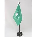 AZ FLAG African Union Table Flag 4x6 in 100D Polyester Plastic Base