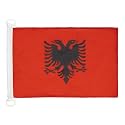 AZ FLAG Albania Boat Flag 12x18 in Mesh Polyester Plastic Rings