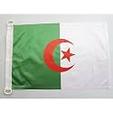 AZ FLAG Algeria Boat Flag 12x18 in Mesh Polyester Plastic Rings