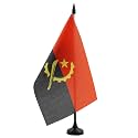 AZ FLAG Angola Table Flag 6x8 in 100D Polyester Plastic Base