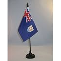 AZ FLAG Anguilla Table Flag 4x6 in 100D Polyester Plastic Base