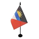 AZ FLAG Antigua and Barbuda Table Flag 4x6 in 100D Polyester Plastic Base