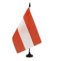 AZ FLAG Austria Table Flag 6x8 in 100D Polyester Plastic Base