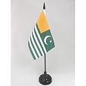 AZ FLAG Azad Kashmir Table Flag 4x6 in 100D Polyester Plastic Base