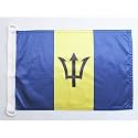 AZ FLAG Barbados Boat Flag 12x18 in Mesh Polyester Plastic Rings