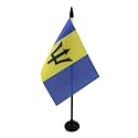 AZ FLAG Barbados Table Flag 4x6 in 100D Polyester Plastic Base