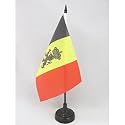 AZ FLAG Belgium Coat of Arms Table Flag 6x8 in 100D Polyester Plastic Base