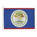 AZ FLAG Belize Boat Flag 12x18 in Mesh Polyester Plastic Rings