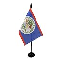 AZ FLAG Belize Table Flag 4x6 in 100D Polyester Plastic Base