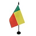 AZ FLAG Benin Table Flag 4x6 in 100D Polyester Plastic Base