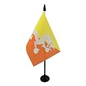 AZ FLAG Bhutan Table Flag 4x6 in 100D Polyester Plastic Base