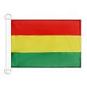 AZ FLAG Bolivia Civil Ensign Boat Flag 12x18 in Plastic Rings