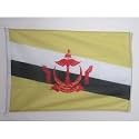 AZ FLAG Brunei Boat Flag 12x18 in Mesh Polyester Plastic Rings