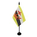 AZ FLAG Brunei Table Flag 4x6 in 100D Polyester Plastic Base