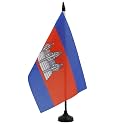 AZ FLAG Cambodia Table Flag 6x8 in 100D Polyester Plastic Base