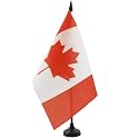 AZ FLAG Canada Table Flag 6x8 in 100D Polyester Plastic Base