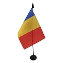 AZ FLAG Chad Table Flag 4x6 in Chadian 100D Polyester Plastic Base
