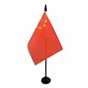 AZ FLAG China Table Flag 4x6 in 100D Polyester Plastic Base