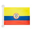 AZ FLAG Colombia coat of arms Boat Flag 12x18 in Plastic Rings
