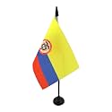 AZ FLAG Colombia coat of arms Table Flag 6x8 in 100D Polyester Plastic Base