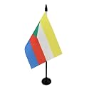 AZ FLAG Comoros Table Flag 4x6 in 100D Polyester Plastic Base